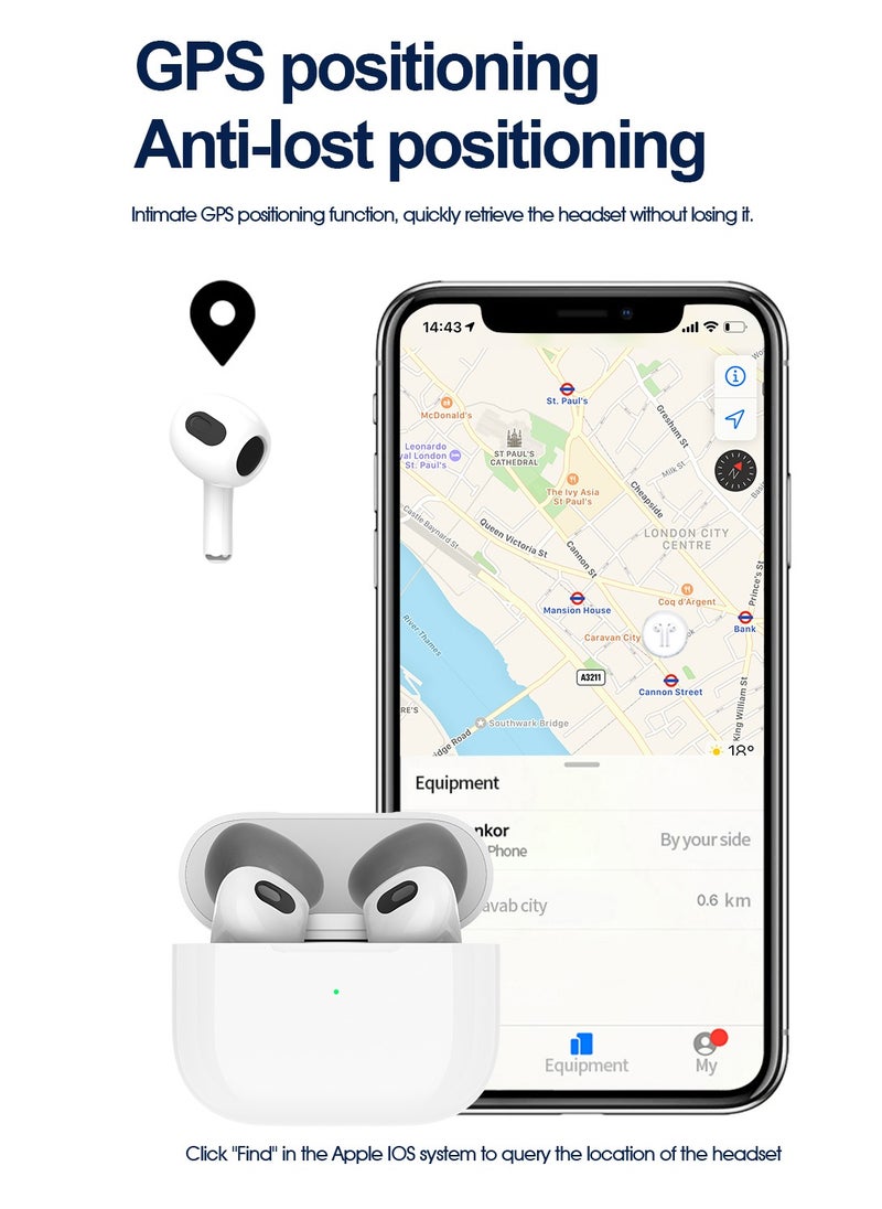 IQ TOUCH - True Wireless Stereo Earbuds With Built-in Microphone & Touch Control, Lightweight & Wireless Charging Case, 3 Hours of Talk Time, White Color - Image 1