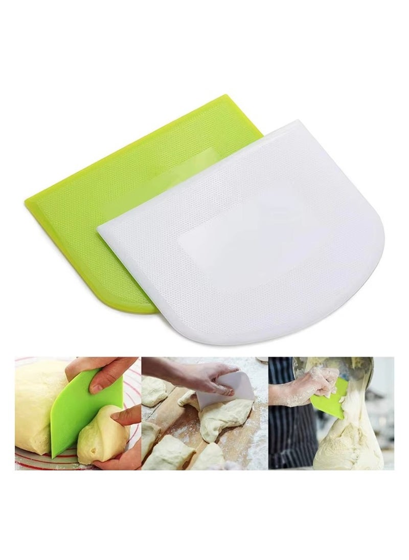 2PCS Plastic Dough Scraper Bowl Scraper Food-Grade Bench Scraper Flexible Dough Cutter Multipurpose Food Scrappers White&Green - pzsku/Z9DFEA55EC7D95F86502AZ/45/_/1738502948/9dc90316-9a32-4f40-a085-5a4c3a493051