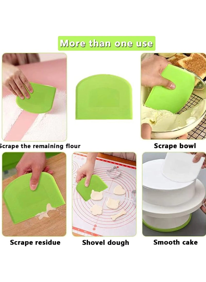 2PCS Plastic Dough Scraper Bowl Scraper Food-Grade Bench Scraper Flexible Dough Cutter Multipurpose Food Scrappers White&Green - pzsku/Z9DFEA55EC7D95F86502AZ/45/_/1738502969/537b0f2c-d43d-47f9-b08a-d344f9be3ed5