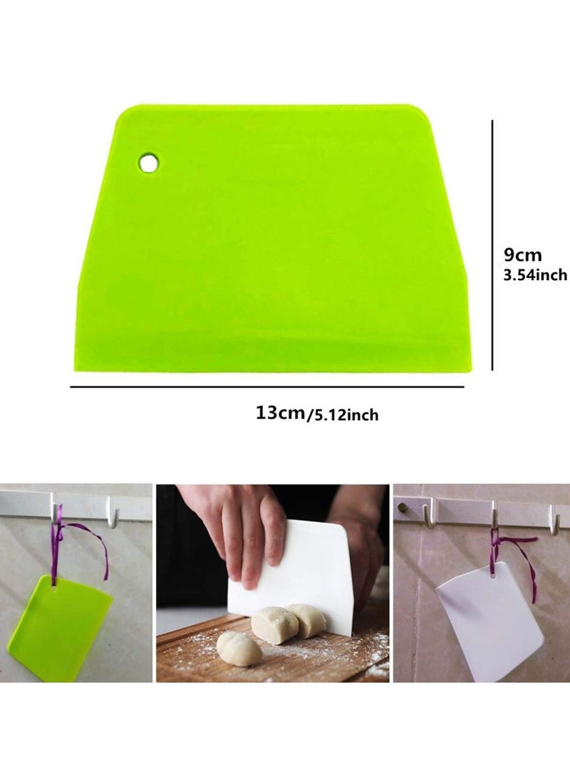 2PCS Plastic Dough Scraper Bowl Scraper Food-Grade Bench Scraper Flexible Dough Cutter Multipurpose Food Scrappers White&Green - pzsku/Z9DFEA55EC7D95F86502AZ/45/_/1738502969/b89dc71e-4a34-4b3f-a336-8ade4649cd45