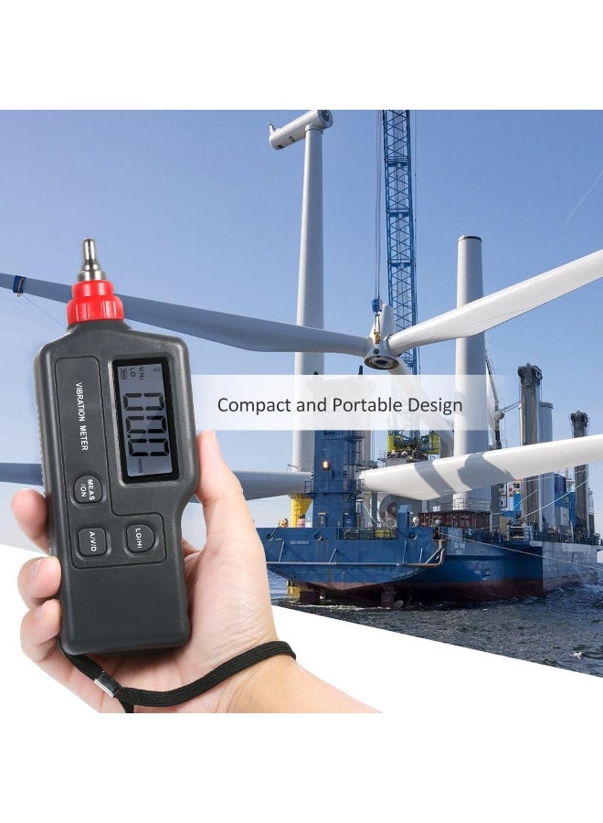 Generic Portable Digital Vibration Meter with LCD Screen Vibration Analyzer Tester