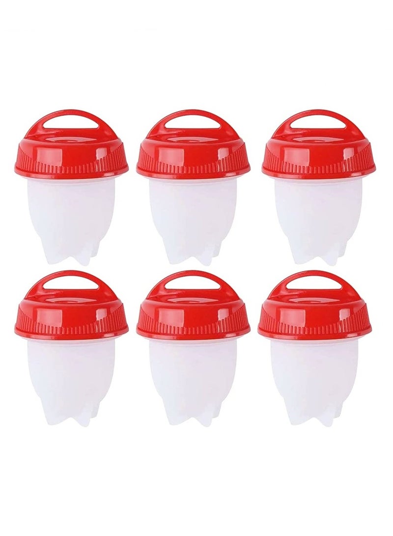 SOLARAE Egg Boiler Set 6 Pieces Egg Cooker Egg Boiler without Shell Silicone Egg Cup Mini Portable Quick Egg Cooking Cup Steamed Kitchen Tools For Breakfast - Image 1