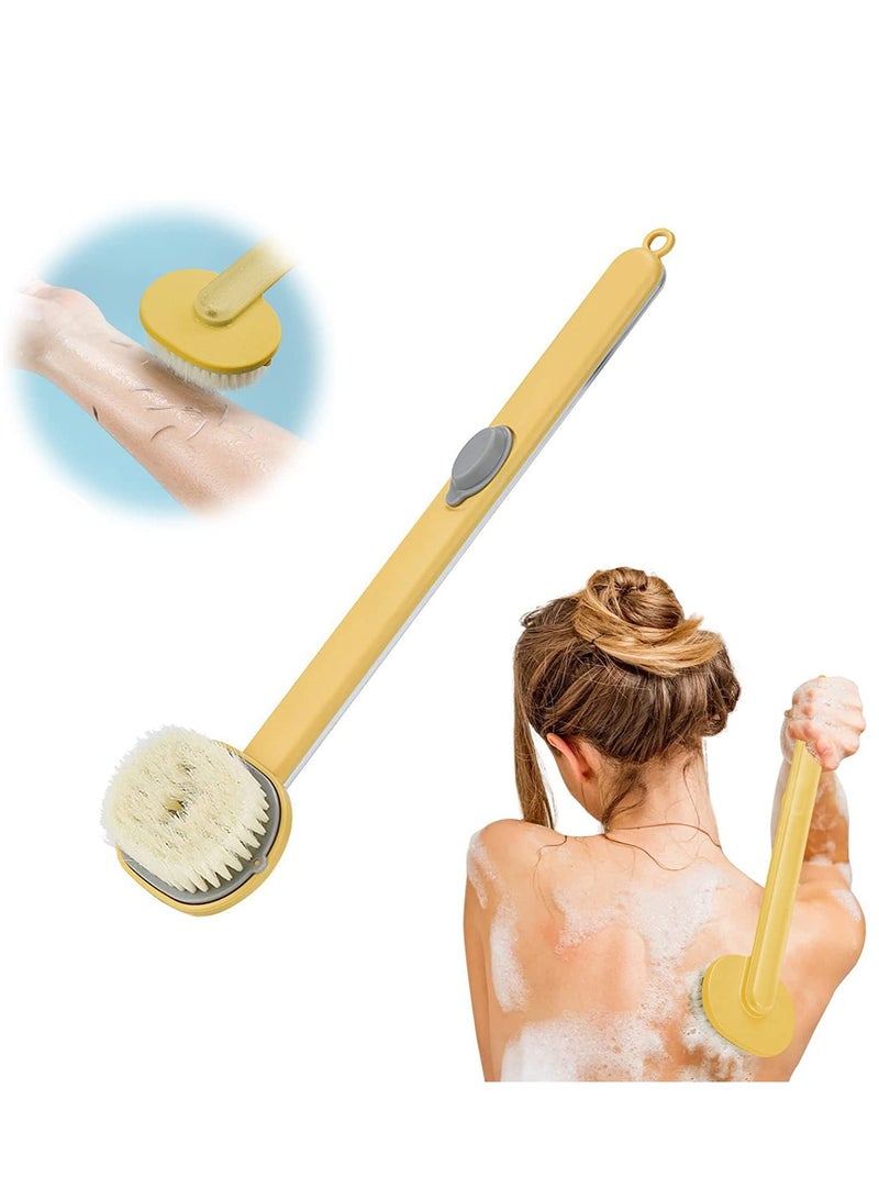 KASTWAVE Brush Long Handle for Shower Long Handle Liquid Bath Brush Storable Body Wash Family Essentials Soft Bath Massage Cleaning Brushes with Soap Dispenser for Exfoliation Scrubbing Shower - Image 1