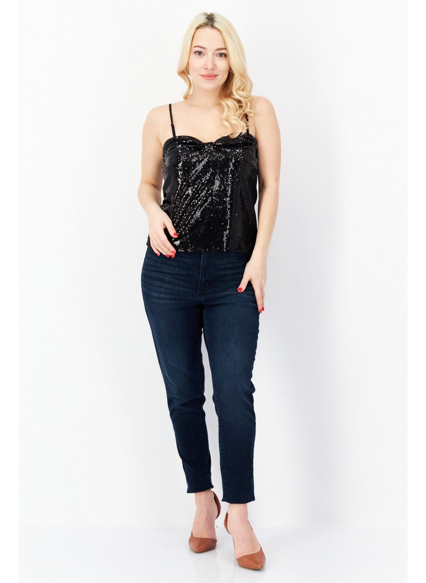 Women V Neck Sleeveless Embellished Top, Black - pzsku/Z9DFEB85B74E03529D156Z/45/_/1738678303/971f1808-4ab7-4149-b9e5-ae4937292253