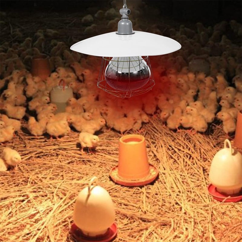 150w Livestock Heating Lamp for Piglets Durable Heat Preservation Tool with Safe Structure Ceramic Design for Warmth and Anti-Scald Protection - Image 3