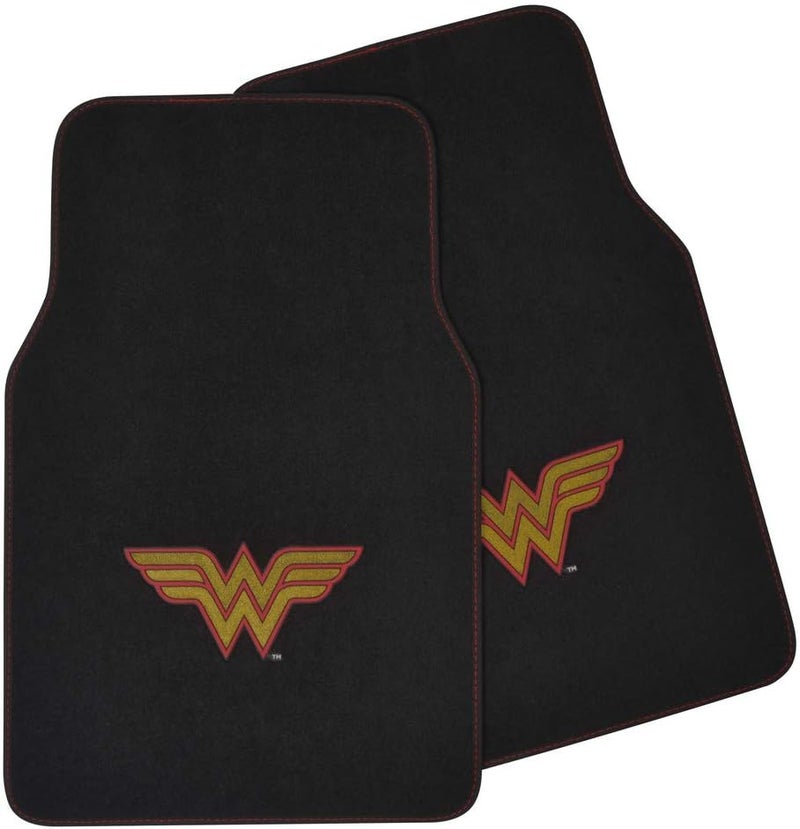 BDK Warner Brothers DC Comics Classic Wonder Woman Licensed Auto Carpet Floor Mats - Universal Fit 4PC Set for Car, Truck, Van, SUV - Image 3