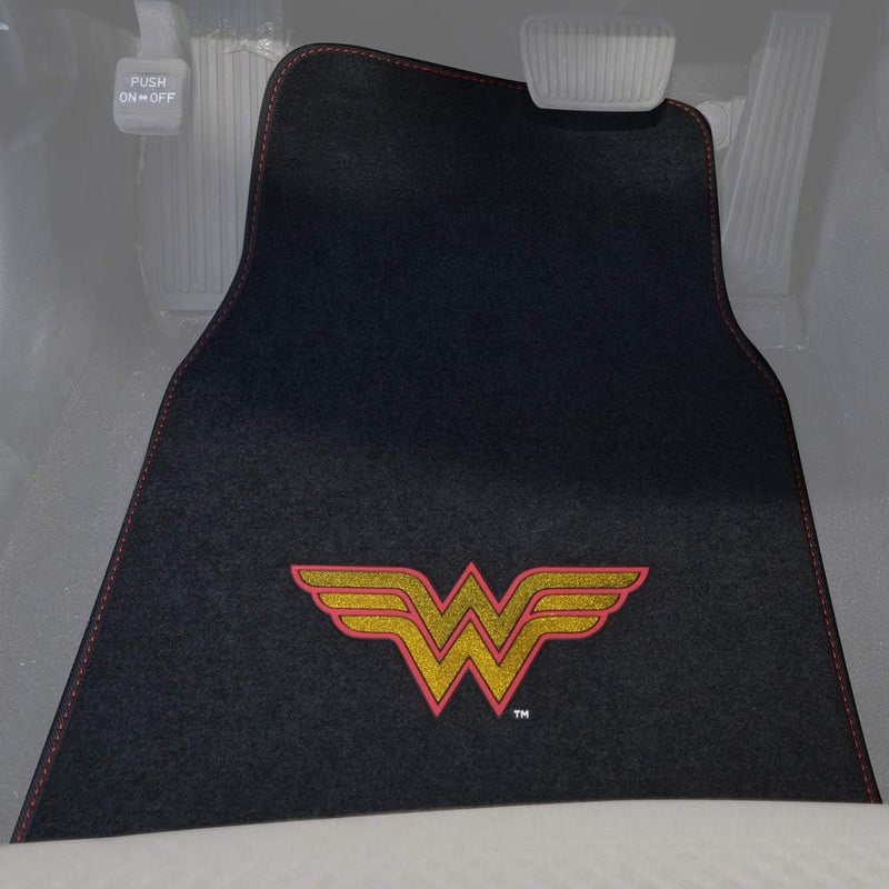 BDK Warner Brothers DC Comics Classic Wonder Woman Licensed Auto Carpet Floor Mats - Universal Fit 4PC Set for Car, Truck, Van, SUV - Image 5