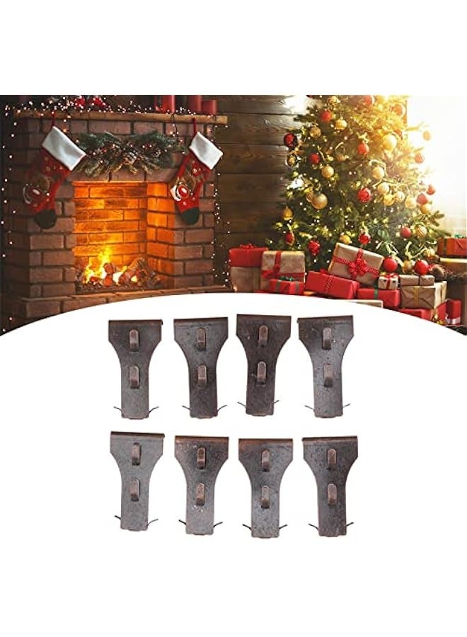 8 Pack Picture Hanging Hook, Metal Wall Hooks Heavy Duty Brick Clips Compatible with Standard Size Bricks Picture Hanger Brick Hanging Clips for Hanging Picture Frames Crafts - Image 2