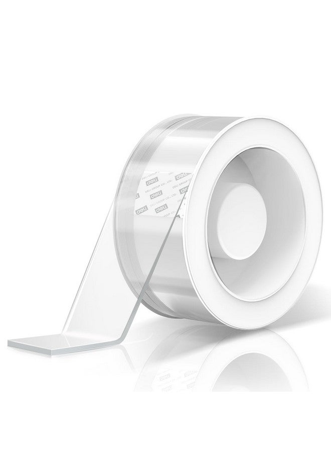 Deli Double Sided Tape Heavy Duty, 1.18 In × 120 In (9.85Ft), Extra Large Nano Double Sided Adhesive Tape, Clear & Removable Mounting Tape For Hanging Picture Poster Carpet Photo  - Image 1