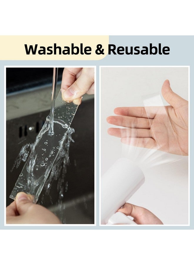 Deli Double Sided Tape Heavy Duty, 1.18 In × 120 In (9.85Ft), Extra Large Nano Double Sided Adhesive Tape, Clear & Removable Mounting Tape For Hanging Picture Poster Carpet Photo  - Image 4