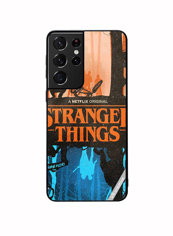 VR CREATIVE Protective Case Cover For Samsung Galaxy S21 Ultra 5G Stranger Things Design Multicolour - Image 1
