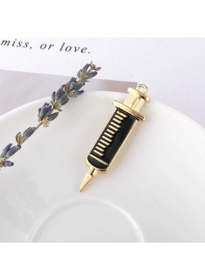 YEYULIN 36Pcs Craft Supplies Enamel Alloy Medical Nurse Charms Pendant Set Dna Stethoscope Syringe Nurse Cap Hat Charms For Jewelry Making Crafting Findings Accessory For Diy Necklace Bracelet  - Image 4