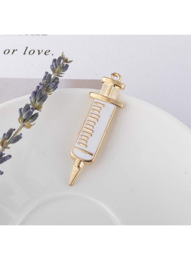 YEYULIN 36Pcs Craft Supplies Enamel Alloy Medical Nurse Charms Pendant Set Dna Stethoscope Syringe Nurse Cap Hat Charms For Jewelry Making Crafting Findings Accessory For Diy Necklace Bracelet  - Image 3