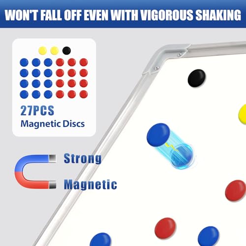 HIGHRAZON 27-Piece Soccer Magnets - 2 Team Sport Goal Player Magnets for Magnetic Clipboard Coach Board, Compatible with Magnetic Whiteboard & Coach Board - Image 5