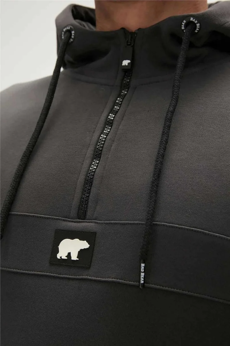 باد بير Defense Half-Zip Hoodie Men's Sweatshirt 19.02.27.027RAVEN
