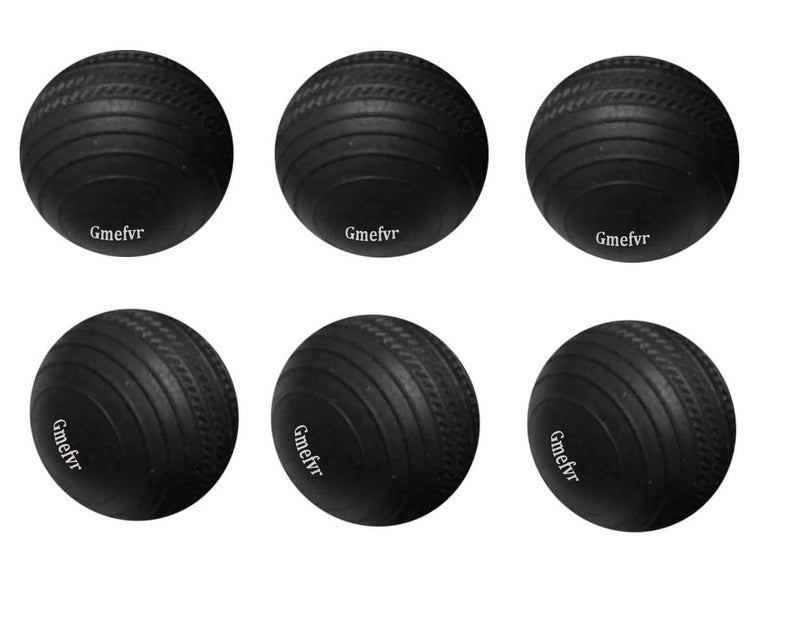 Gmefvr Cricket Ball Cricket Tennis, Wind Ball, I10 Balls For Practice And T-20 Playing Balls (Black Rubber Ball 6 Ball) - Rubber - Image 1
