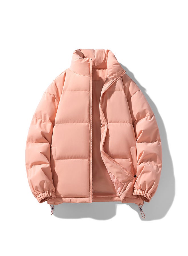 Stand Collar Trend Cotton-padded Jacket For Boys And Girls New Winter Thick Warm Down Casual Loose Bread Suit For Couples