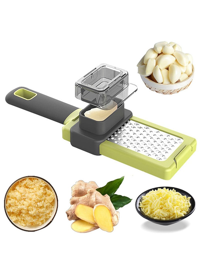 1Pcs Chopper,New Ginger Garlic Gadgets with Handle with Premium Stainless Steel Mini Grater with Food protective cover Nutmeg Grinder Potato Lemon Grater - Image 1