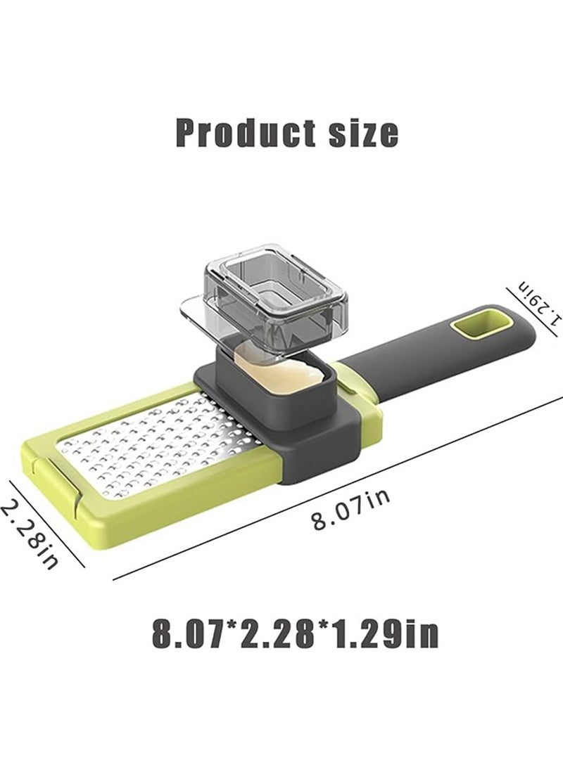 1Pcs Chopper,New Ginger Garlic Gadgets with Handle with Premium Stainless Steel Mini Grater with Food protective cover Nutmeg Grinder Potato Lemon Grater - Image 2