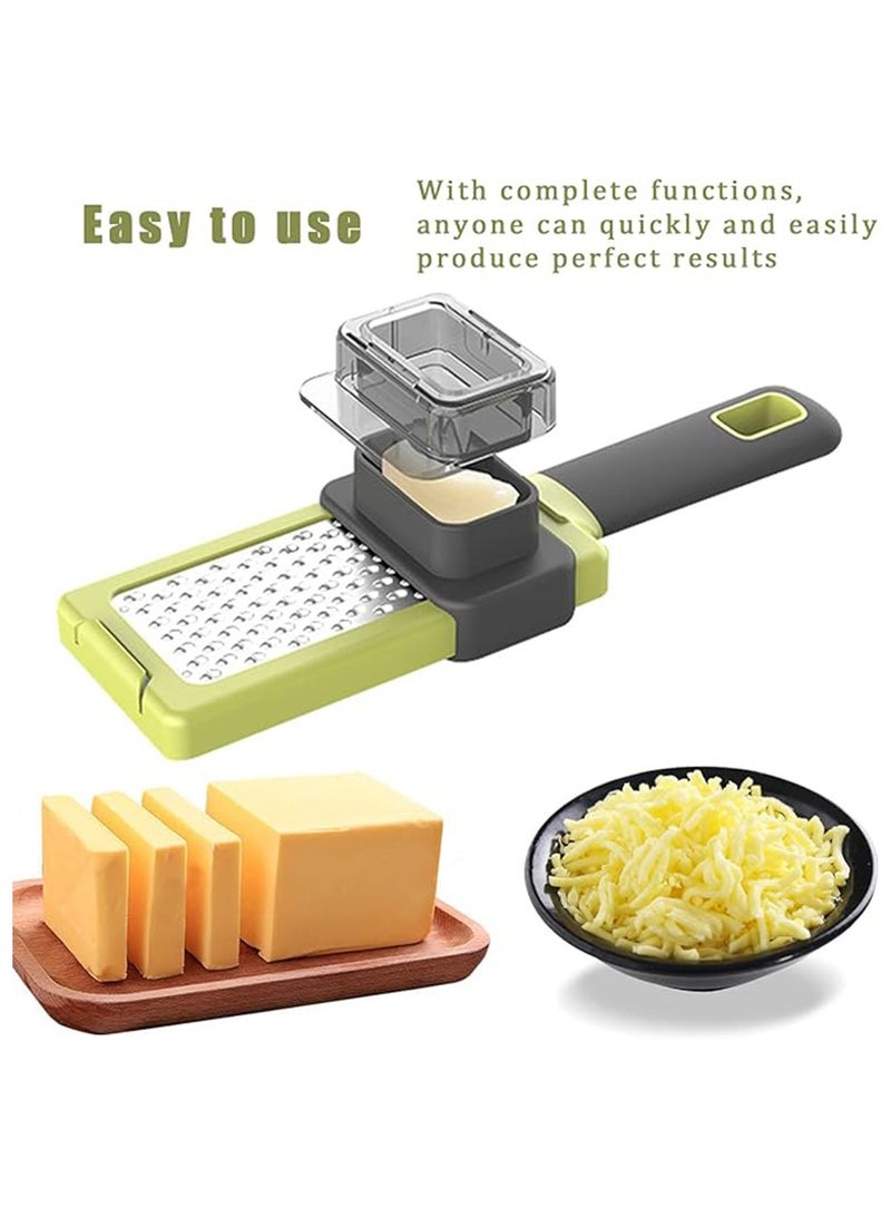 1Pcs Chopper,New Ginger Garlic Gadgets with Handle with Premium Stainless Steel Mini Grater with Food protective cover Nutmeg Grinder Potato Lemon Grater - Image 4