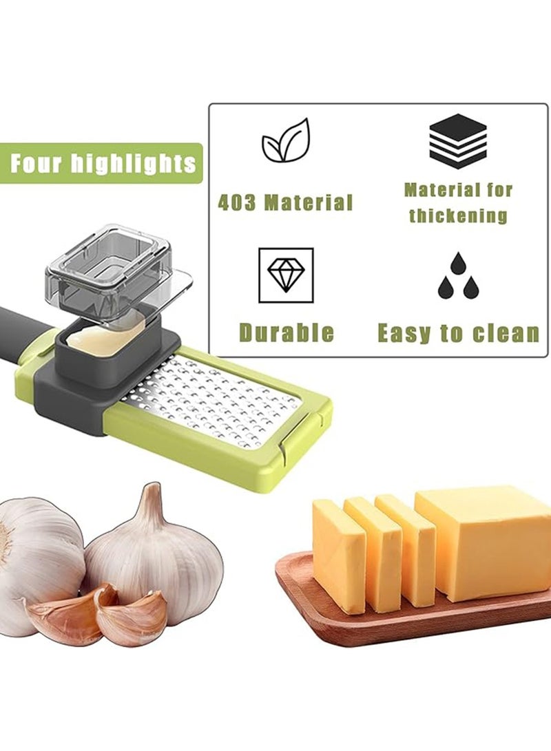 1Pcs Chopper,New Ginger Garlic Gadgets with Handle with Premium Stainless Steel Mini Grater with Food protective cover Nutmeg Grinder Potato Lemon Grater - Image 5