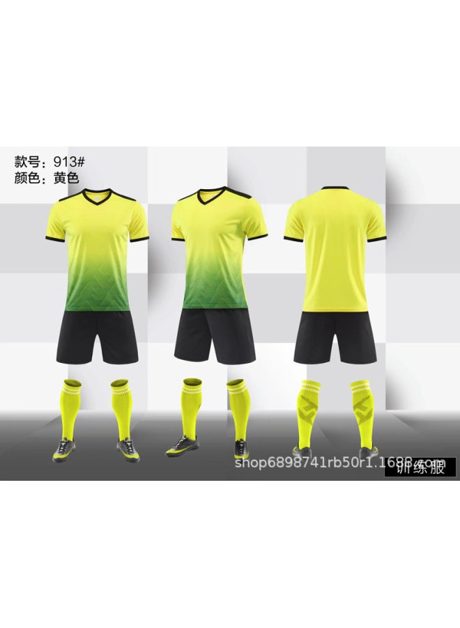 -yellow Short Sleeve Football Jersey - Image 1