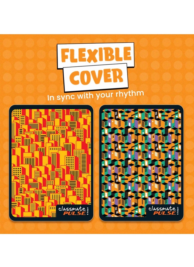 classmate Classmate pulse 6 Subject Spiral Notebook - Pack of 1 | Unruled | 300 Pages | 24.0cm x 18.0cm | Attractive Cover Designs | Soft Cover | Notebooks for College Students  - Image 4