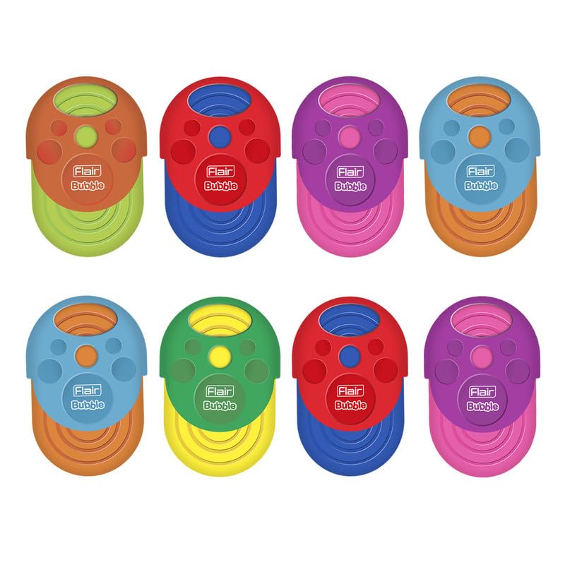 Flair Creative Series Non Toxic Bubble Eraser Blister Set | Neat & Dust Free Erasing | in Built Holder, Easy to Use | Playful Body Colors | Pack of 6 Erasers - Image 3