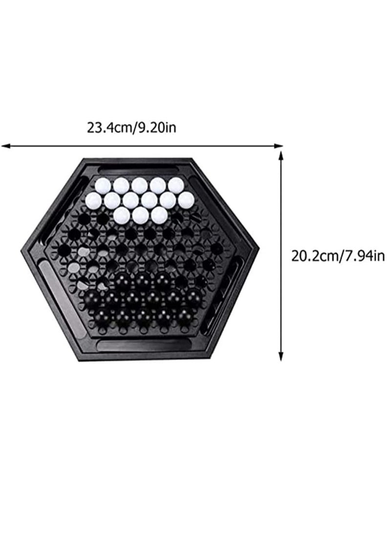 SYOSI Abalone Marble Strategy Game Winner Board Games Toys Table Desktop Chess Battle Indoor Outdoor Yard Garden Games Party Interactive Educational Game Toys, for Adults Kids - Image 4