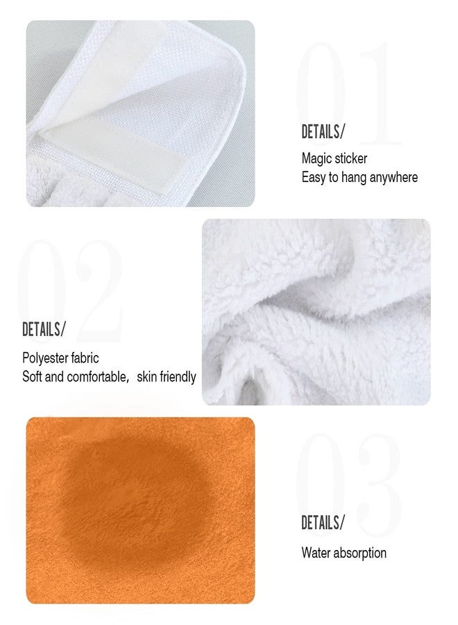 Dussdil Halloween Orange Kitchen Hand Towel Set - 2 Pcs, 12 x 18 in Fingertip Towels With Tie - Soft Absorbent Tea Bar Dish Cloths for Laundry Room, Bath, Bathroom - Image 3