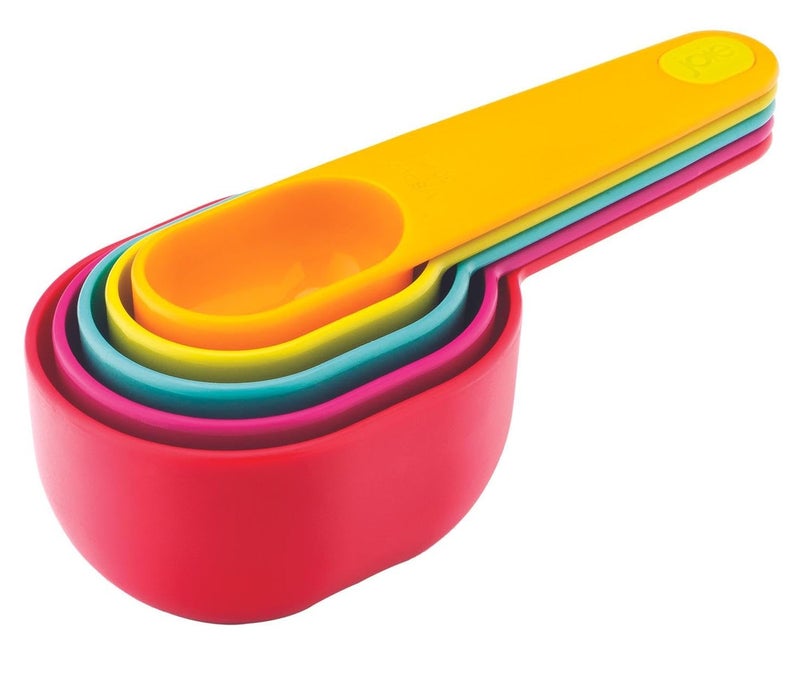 Joie Measuring Cups Set, Plastic, Assorted Colors, Baking, Cooking, Measure, Cakes, Cookies, Pies, 5 pc - Image 2