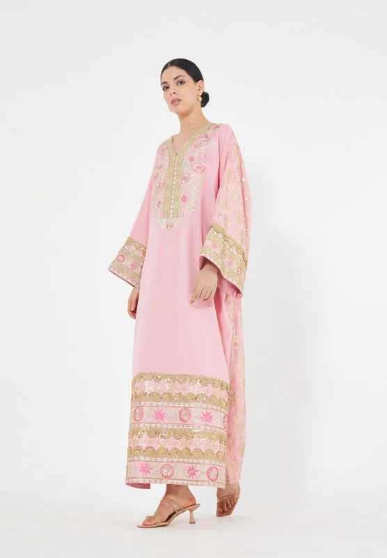 Thouq V-Neck Embroidered Jalabiya