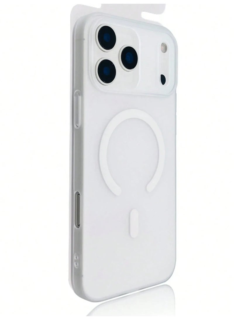 شي إن غطاء شفاف مطفي بلاستيك صلب مغناطيسي  مقاوم للسقوط ، شحن لاسلكي حماية كاملة للكاميرا متوافق مع هاتف آيفون 17 برو - Image 2