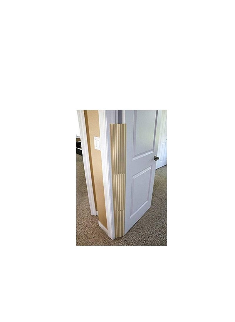 Generic 44cm x 2 Door Finger Hinge-side Safety Guard Shield Protector Grey on White Color- Door Opening/Closing Protected Cover - Baby Finger Protector from Injury when the Door is Closed  - Image 2