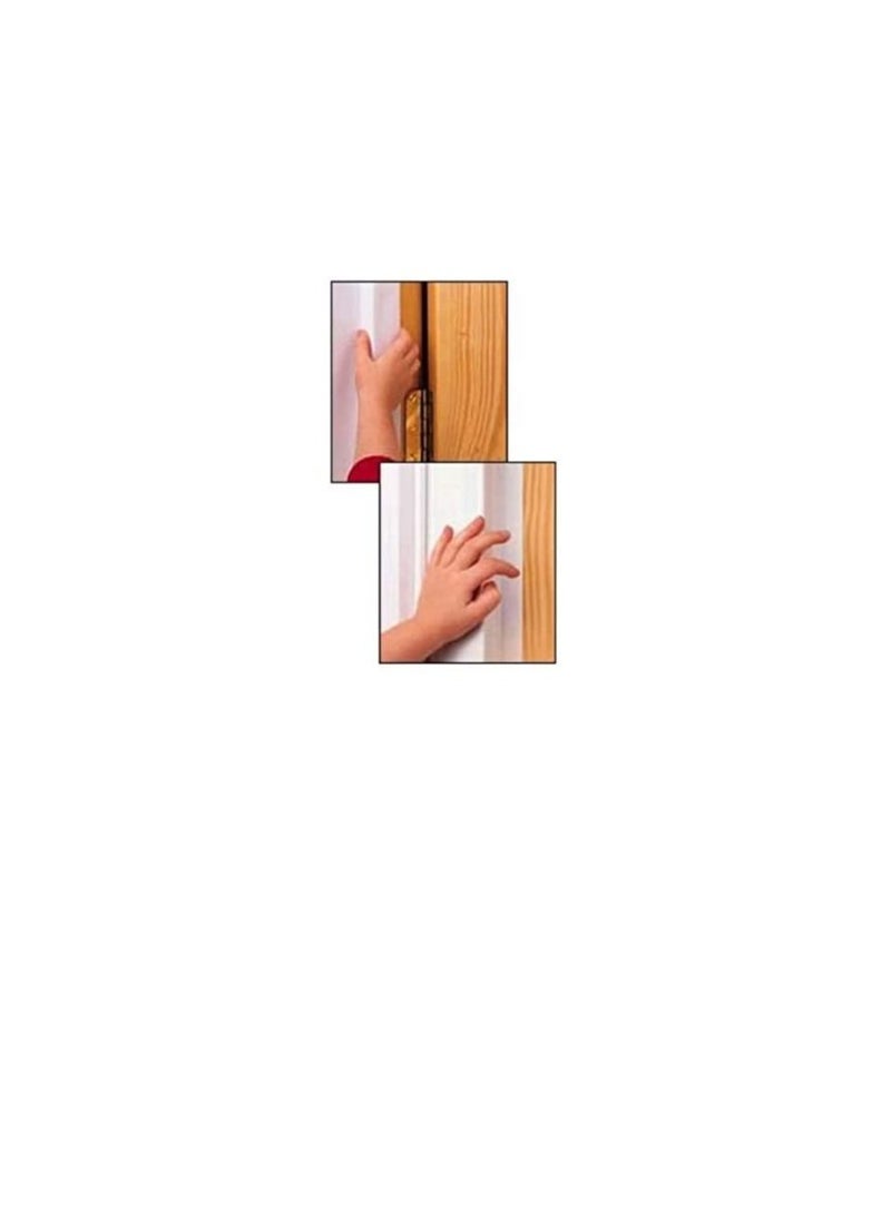 Generic 44cm x 2 Door Finger Hinge-side Safety Guard Shield Protector Grey on White Color- Door Opening/Closing Protected Cover - Baby Finger Protector from Injury when the Door is Closed  - Image 3