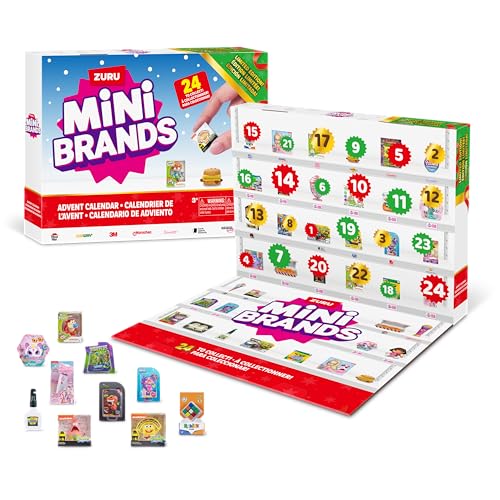 Mini Brands Advent Calendar 2024 by ZURU Mini Brands Limited Edition Advent Calendar, Includes Mini Brands, Mini Toys & Foodie Mini Brands, Mystery Collectibles Toys Comes with 24 Minis - Image 1