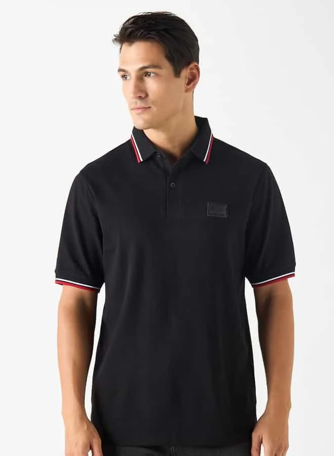 Emperor Emperor Solid Polo T-shirt with Short Sleeves