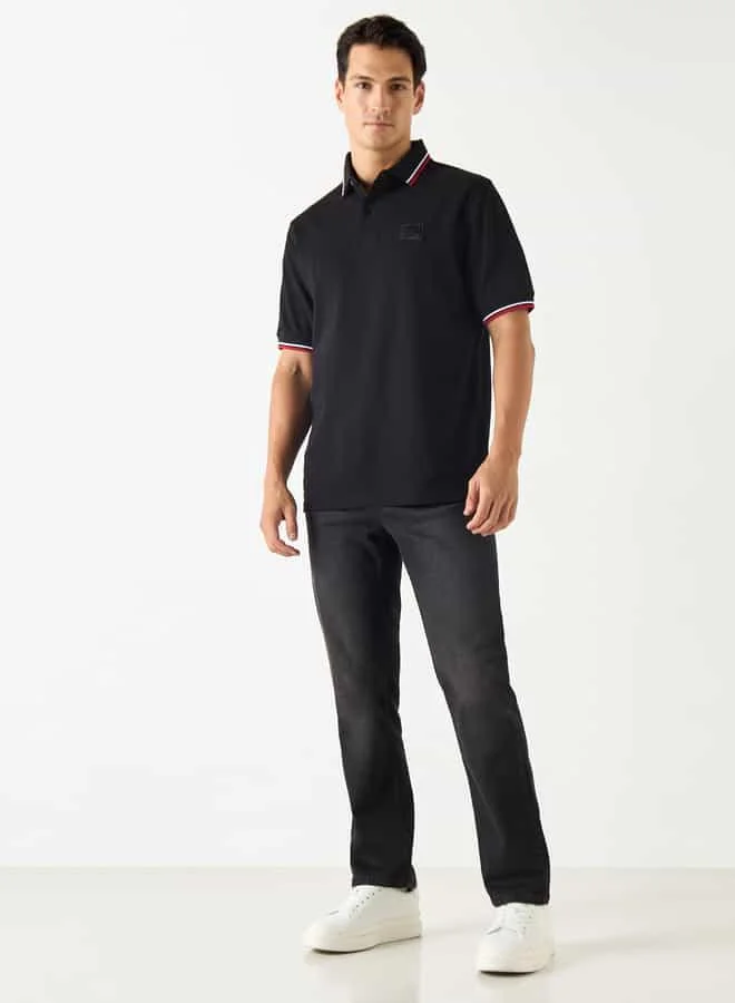 Emperor Emperor Solid Polo T-shirt with Short Sleeves
