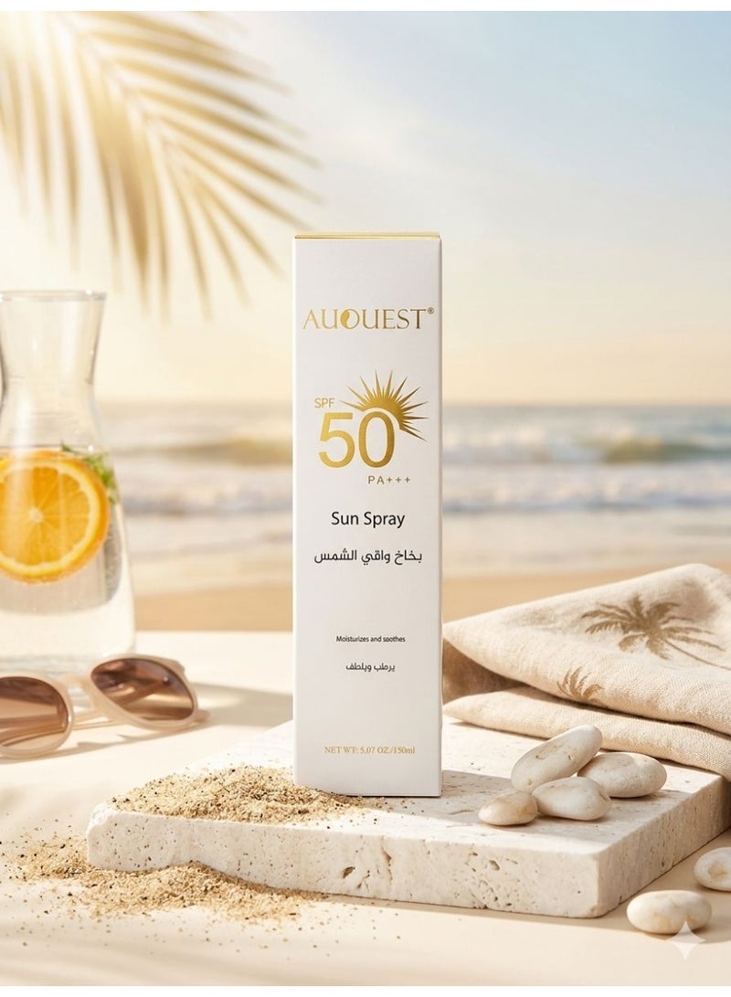 بخاخ AUQUEST SPF 50 – حماية ذكية ولمسة منعشة للبشرة