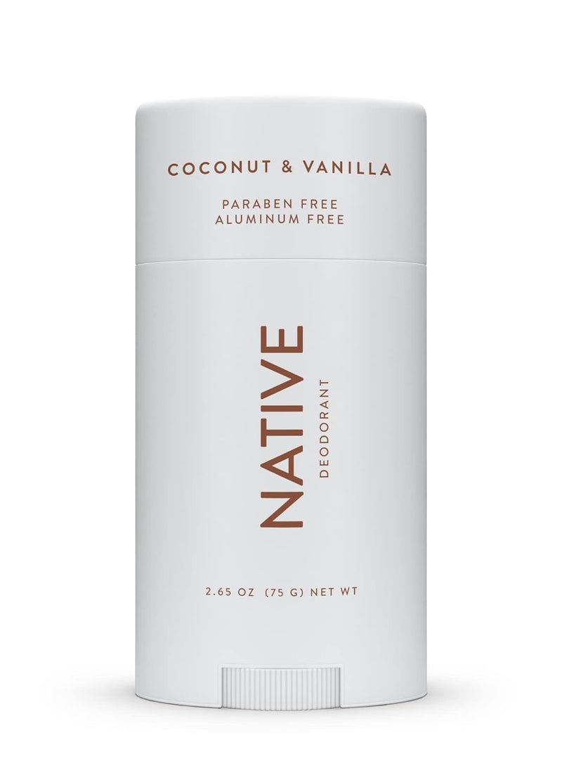 native Native Deodorant Contains Naturally Derived Ingredients, 72 Hour Odor Control | Deodorant for Women and Men, Aluminum Free with Baking Soda, Coconut Oil and Shea Butter | Coconut & Vanilla  - Image 1