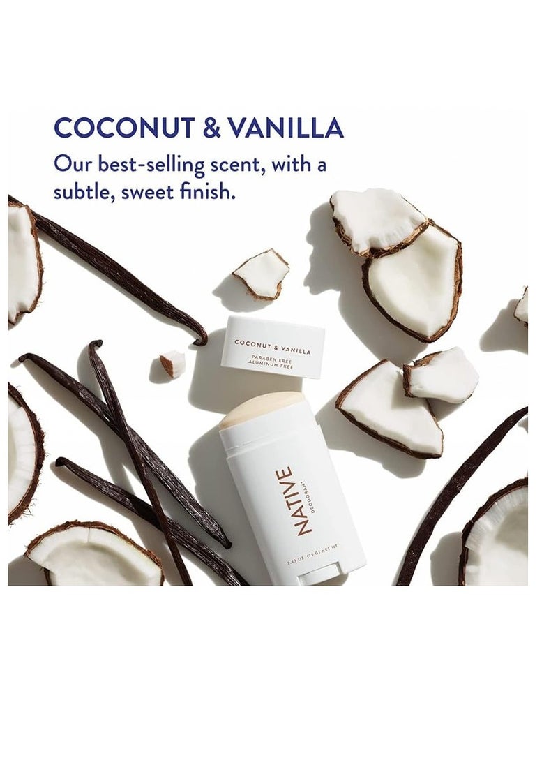 native Native Deodorant Contains Naturally Derived Ingredients, 72 Hour Odor Control | Deodorant for Women and Men, Aluminum Free with Baking Soda, Coconut Oil and Shea Butter | Coconut & Vanilla  - Image 5