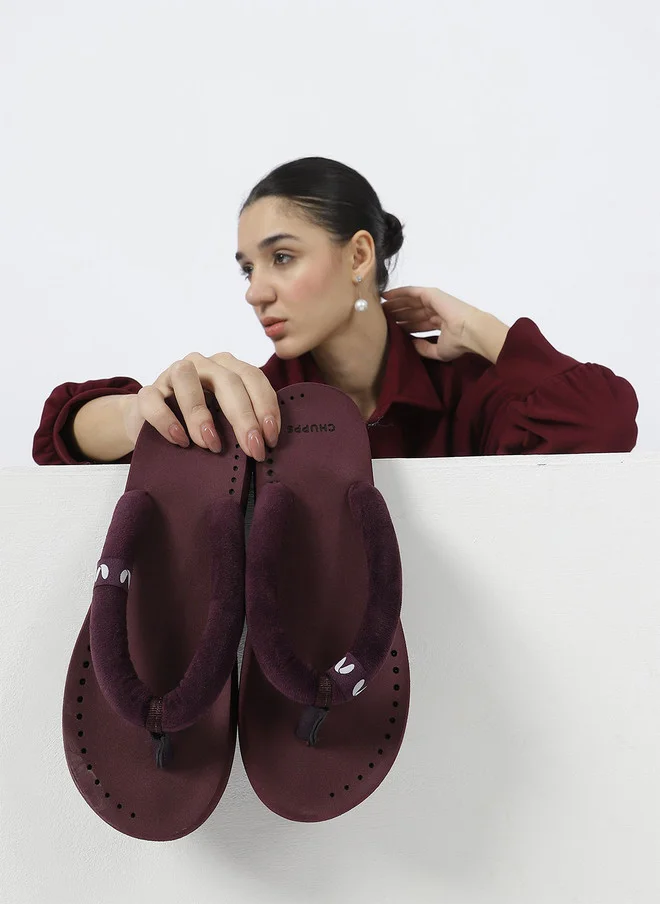 CHUPPS CHUPPS Women PURPLE PLUSH Doctor Ultra Soft Ortho Flip-Flops