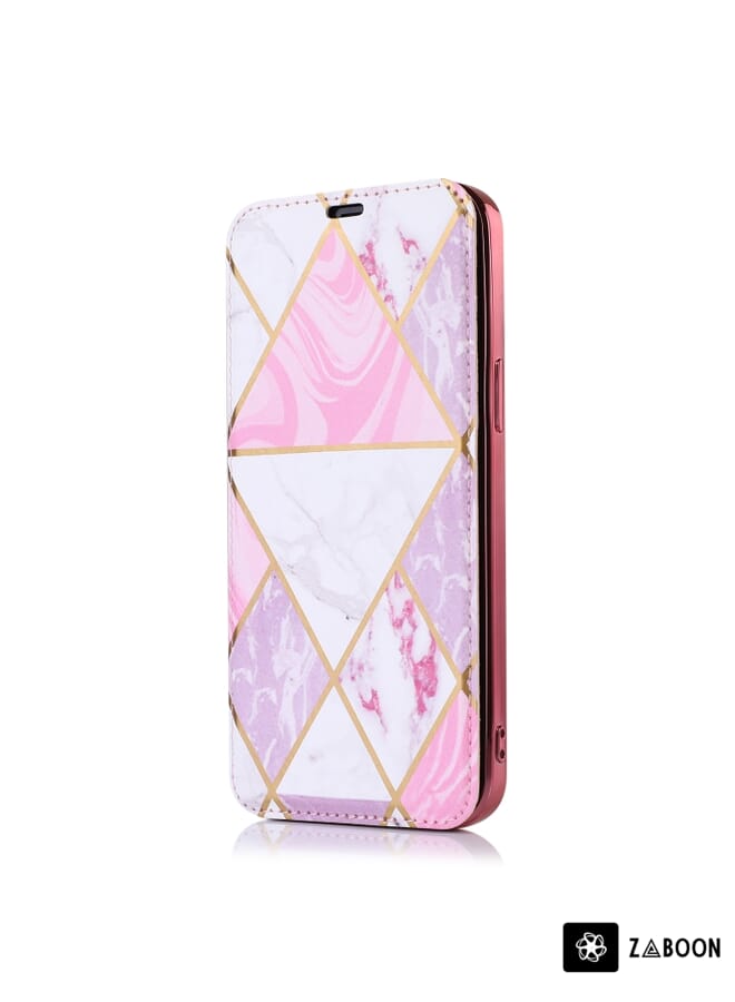 Zaboon Protective Case For iPhone 12 mini Bronzing Plating PU + TPU Horizontal Flip Leather Case with Holder & Card Slot - Image 2