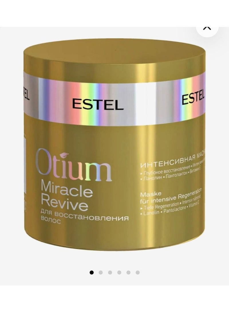 ESTEL Otium Miracle Revive Hair Mask for Damaged Hair – Deep Repair Treatment for Dry, Bleached & Colored Hair – Intensive Nourishing & Strengthening Mask – Salon Professional Care