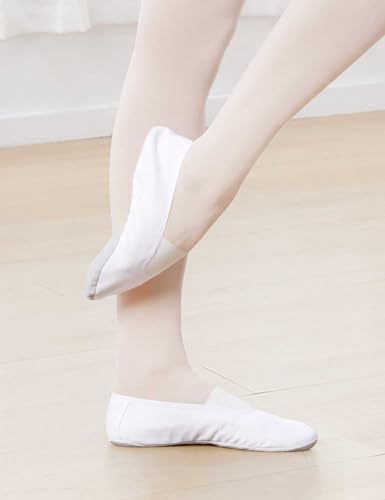 Daydance White Full Sole Gymnastics Shoes for Kids, Boys, Girls, Adult, Women - Image 3