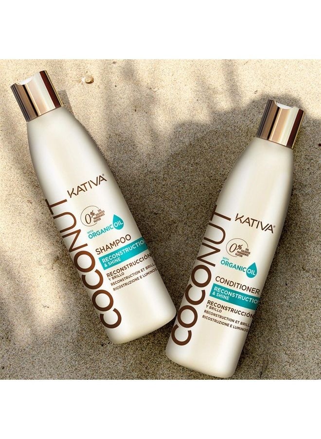 Kativa Kativa Coconut Oil Shampoo (250 ML), Kativa Coconut Line, Rebuilds and Repairs Hair, for Extremely Damaged, Sensitized, Dehydrated and Dull Hair, Salt Free, Sulfate Free, Gluten Free, Paraben Free  - Image 4