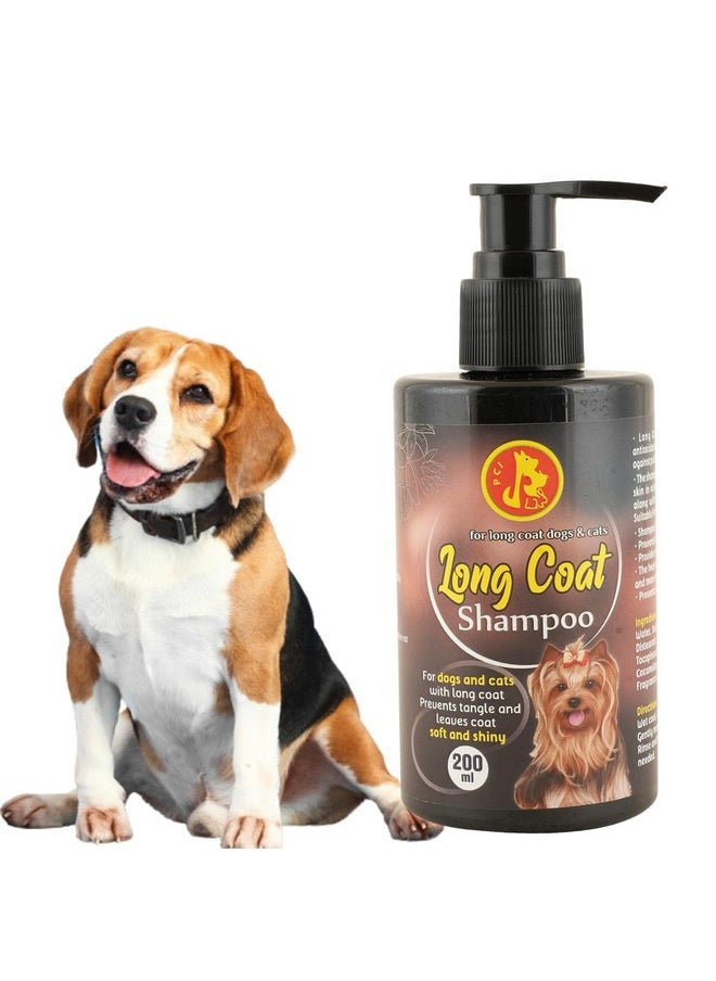 PET Long Coat Shampoo For Dogs & Pets - Brightening & Even Skin Tone, Hydrating & Moisturizing, Refreshing Sensation (200Ml)  - Image 1