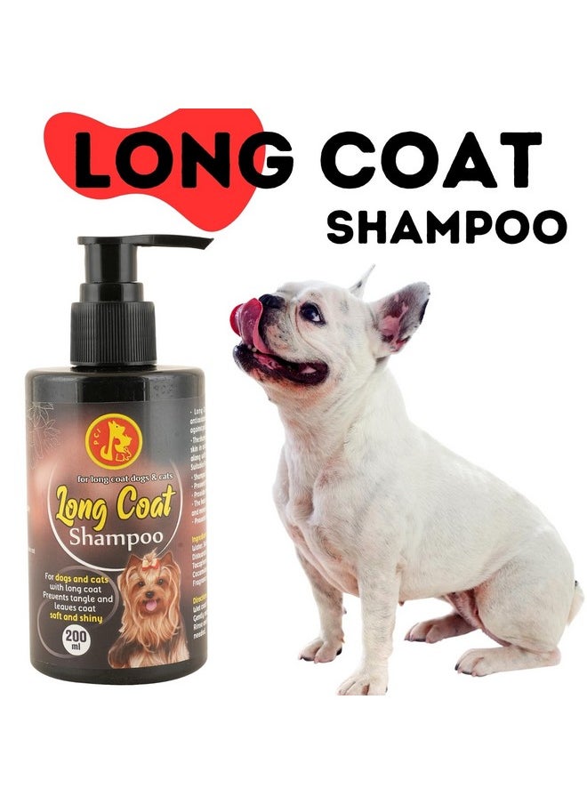 PET Long Coat Shampoo For Dogs & Pets - Brightening & Even Skin Tone, Hydrating & Moisturizing, Refreshing Sensation (200Ml)  - Image 4