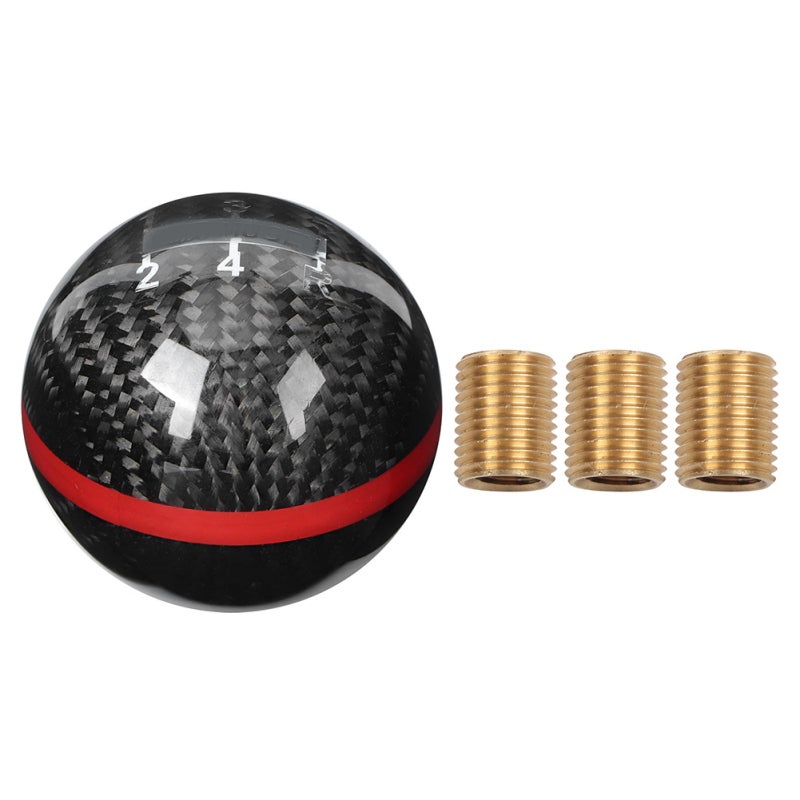 Manual Vehicle Shift Knob: 5 Speed Premium Carbon Fiber Copper ABS Material - Stylish Mugen Style Design, Easy Installation No Modification Needed, Exquisite Workmanship for Most Manual Vehicles - Image 3