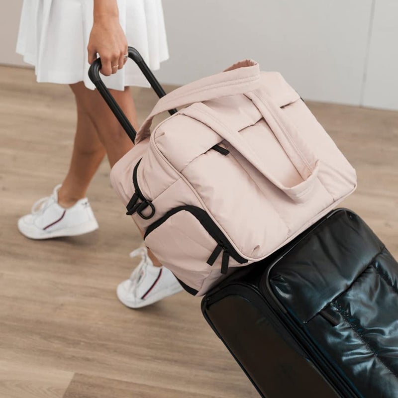 Travel Duffel Bag Overnight Bags for Women Puffer Gym Tote Bag Carry On Duffel Bag Weekender Bag with Shoe Compartment - Image 5